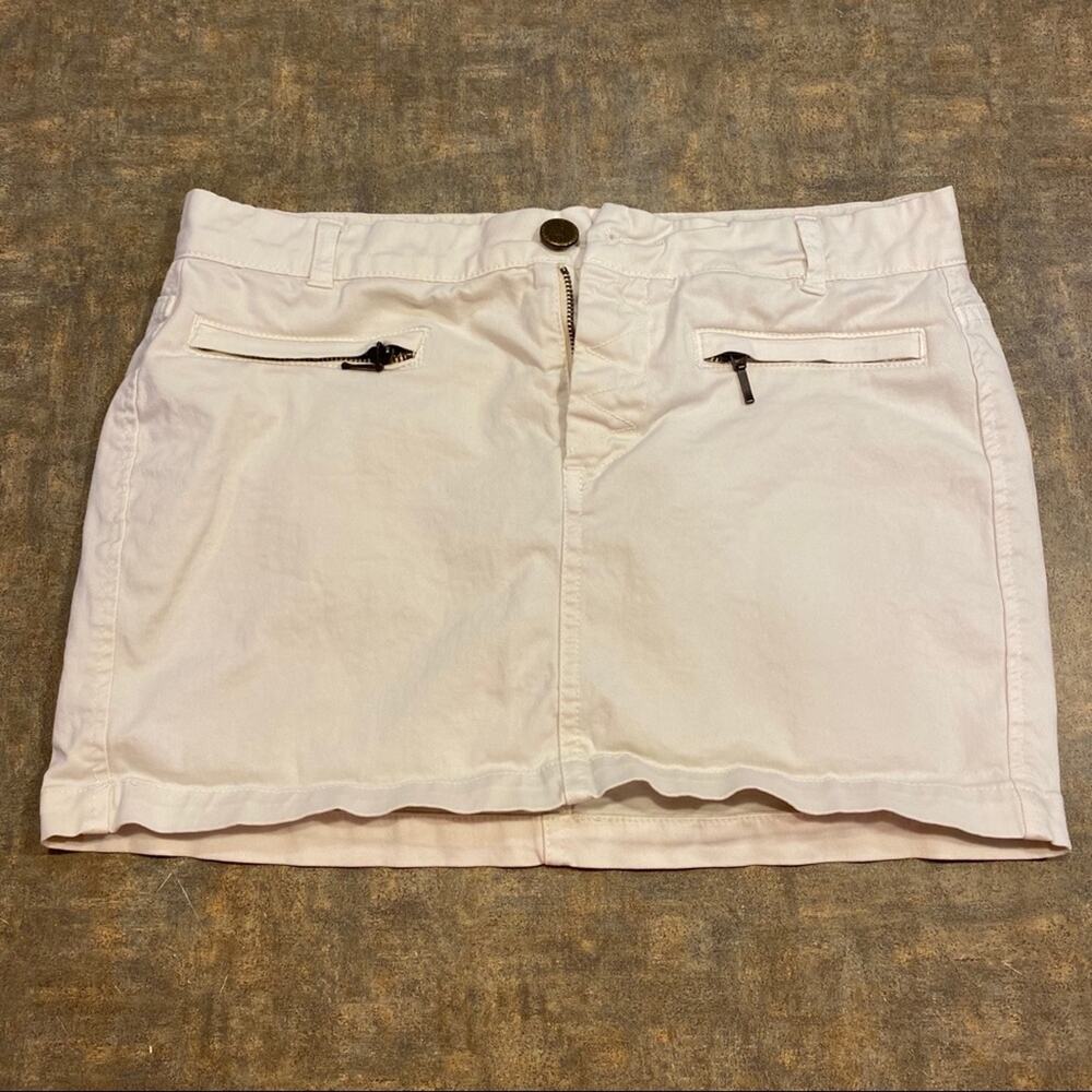 Zara Basic Mini Skirt Size Medium Light Khaki - image 1
